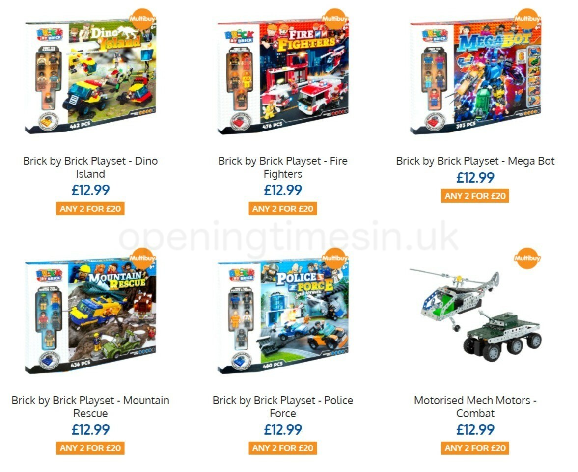 B&M 2 for £20 Toys! Offers from 2 August