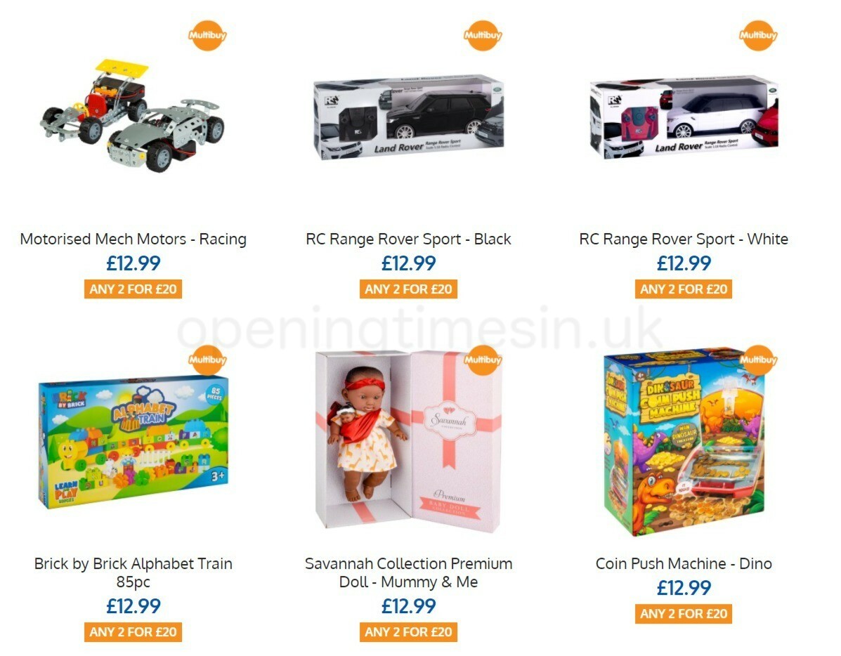 B&M 2 for £20 Toys! Offers from 2 August