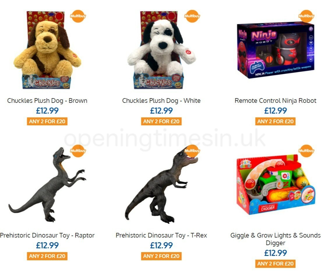 B&M 2 for £20 Toys! Offers from 2 August