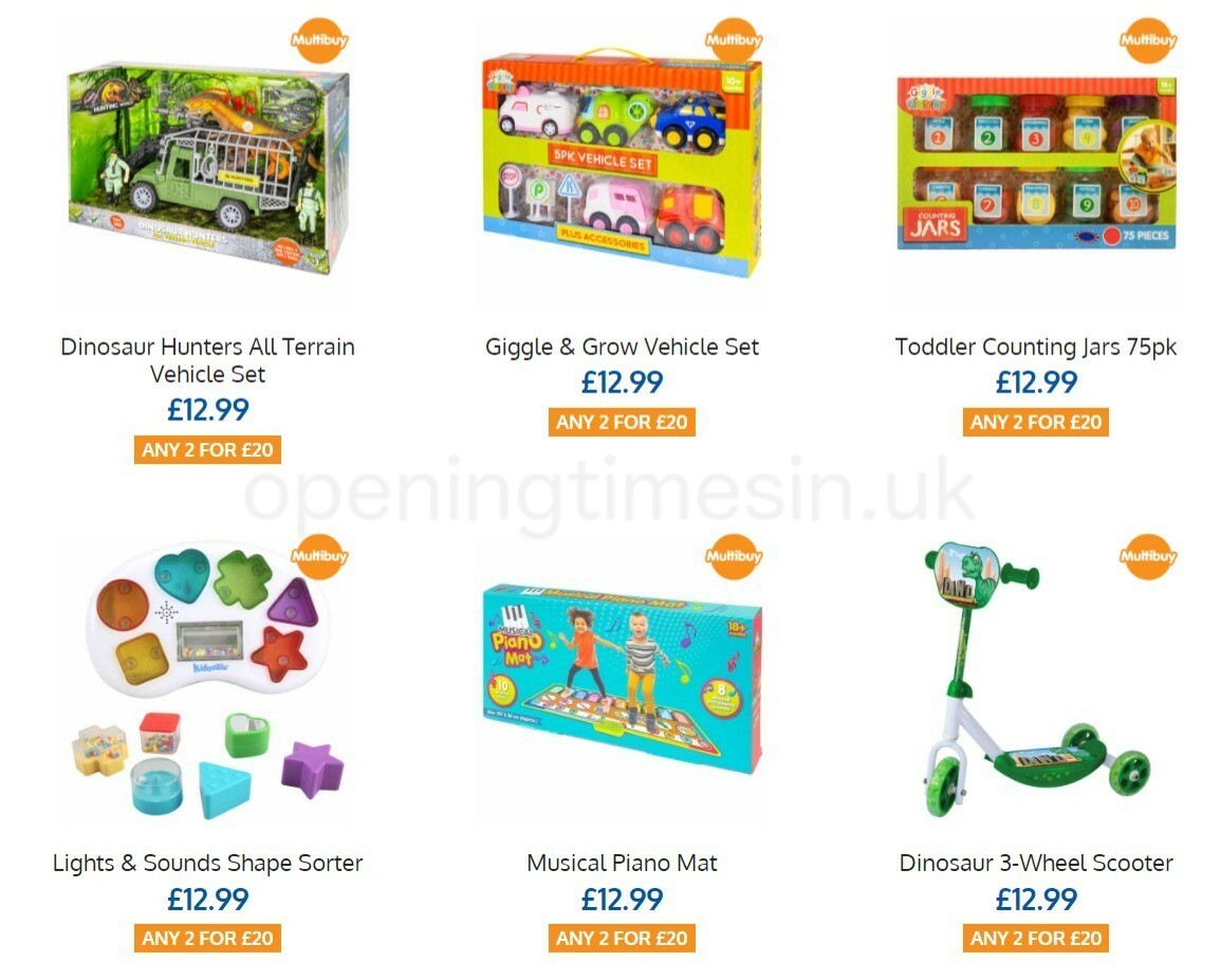 B&M 2 for £20 Toys! Offers from 2 August