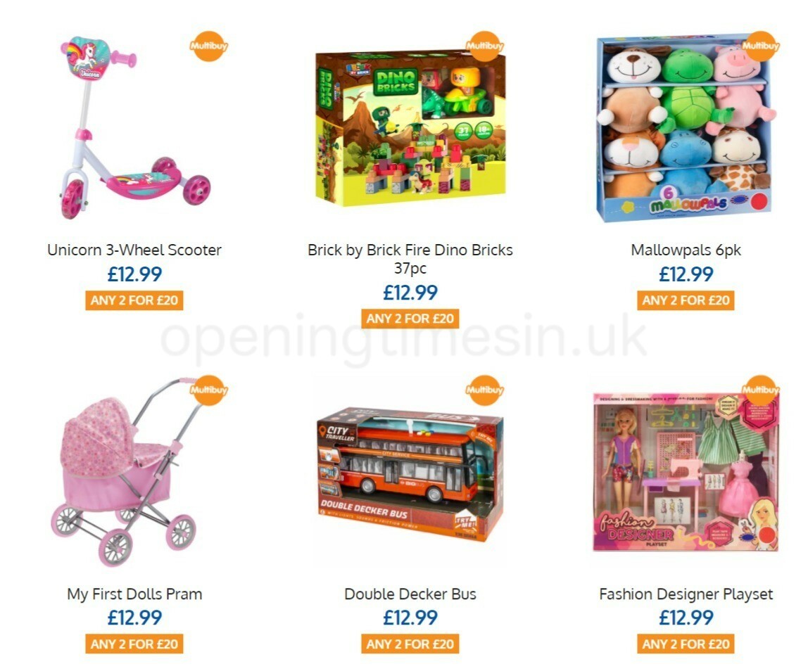 B&M 2 for £20 Toys! Offers from 2 August