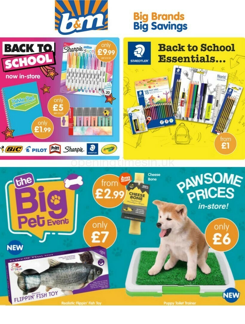 B&M Offers from 20 August