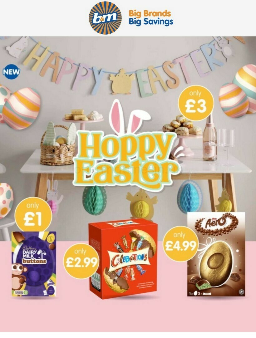 B&M Easter Offers from 25 March