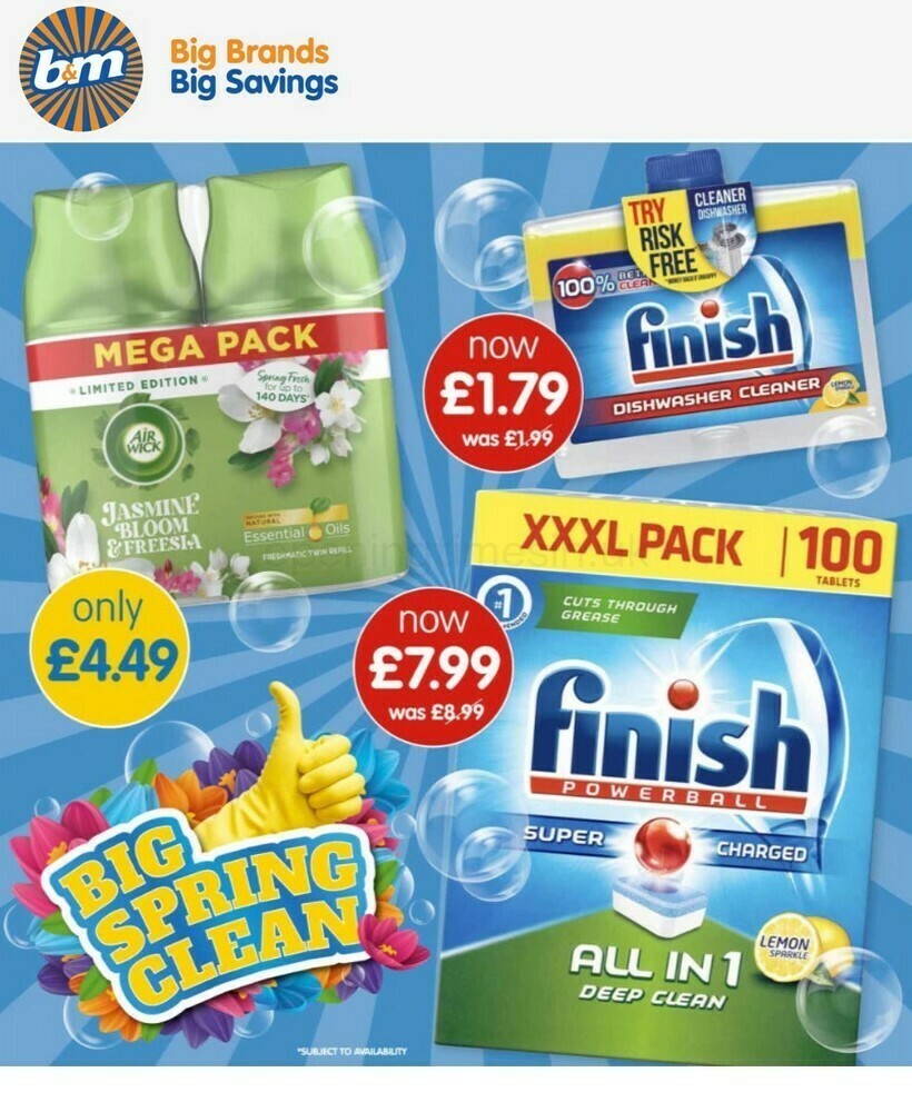 B&M Big Spring Clean Offers from 3 May