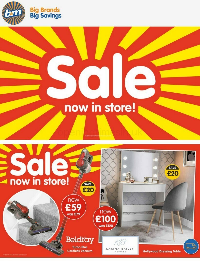 B&M Offers from 15 July