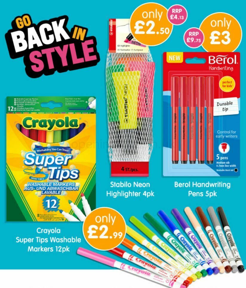 B&M Back to School Offers from 8 August