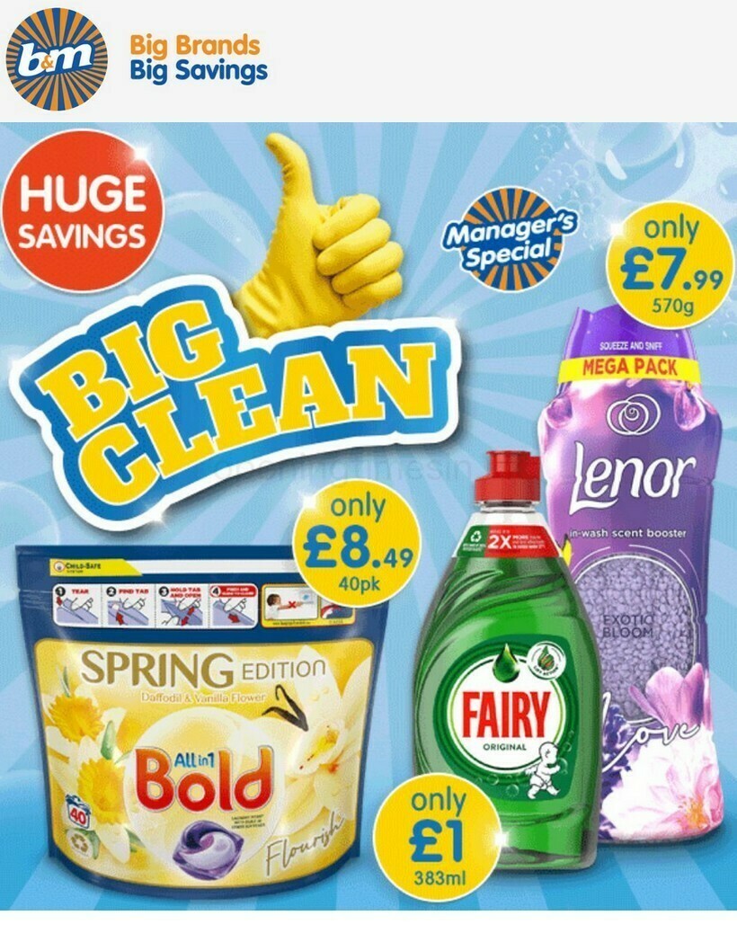B&M Big Clean Event Offers from 10 September