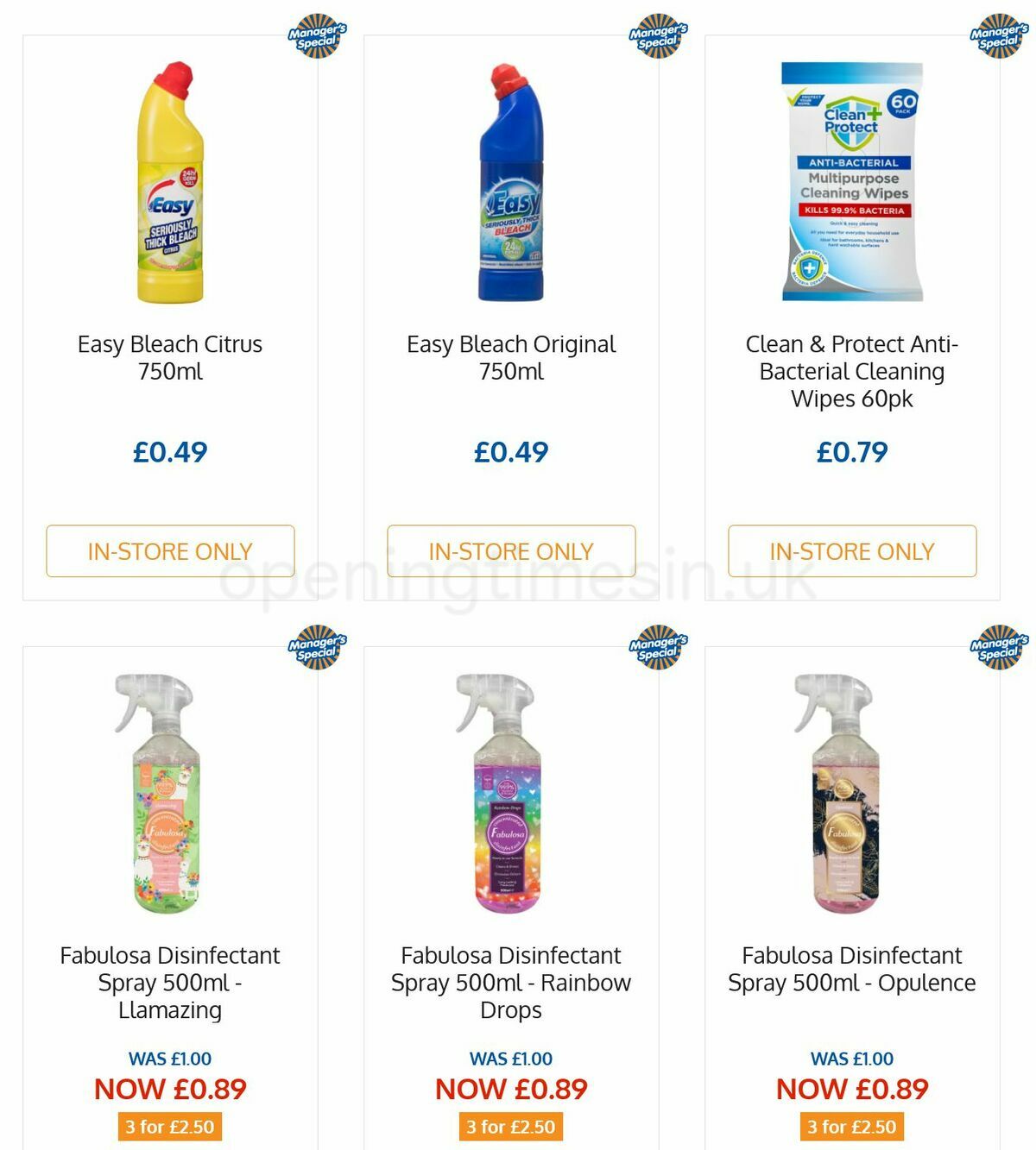 B&M Big Clean Event Offers from 10 September