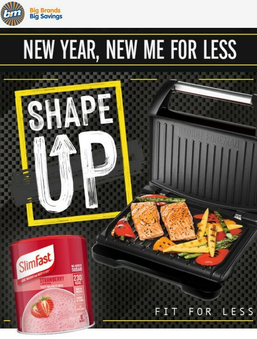 B&M New Year, New Me Offers from 6 January