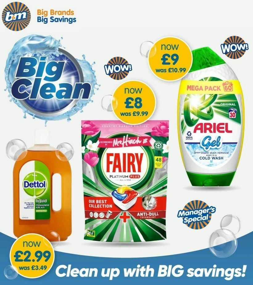 B&M Big Clean Offers from 19 September