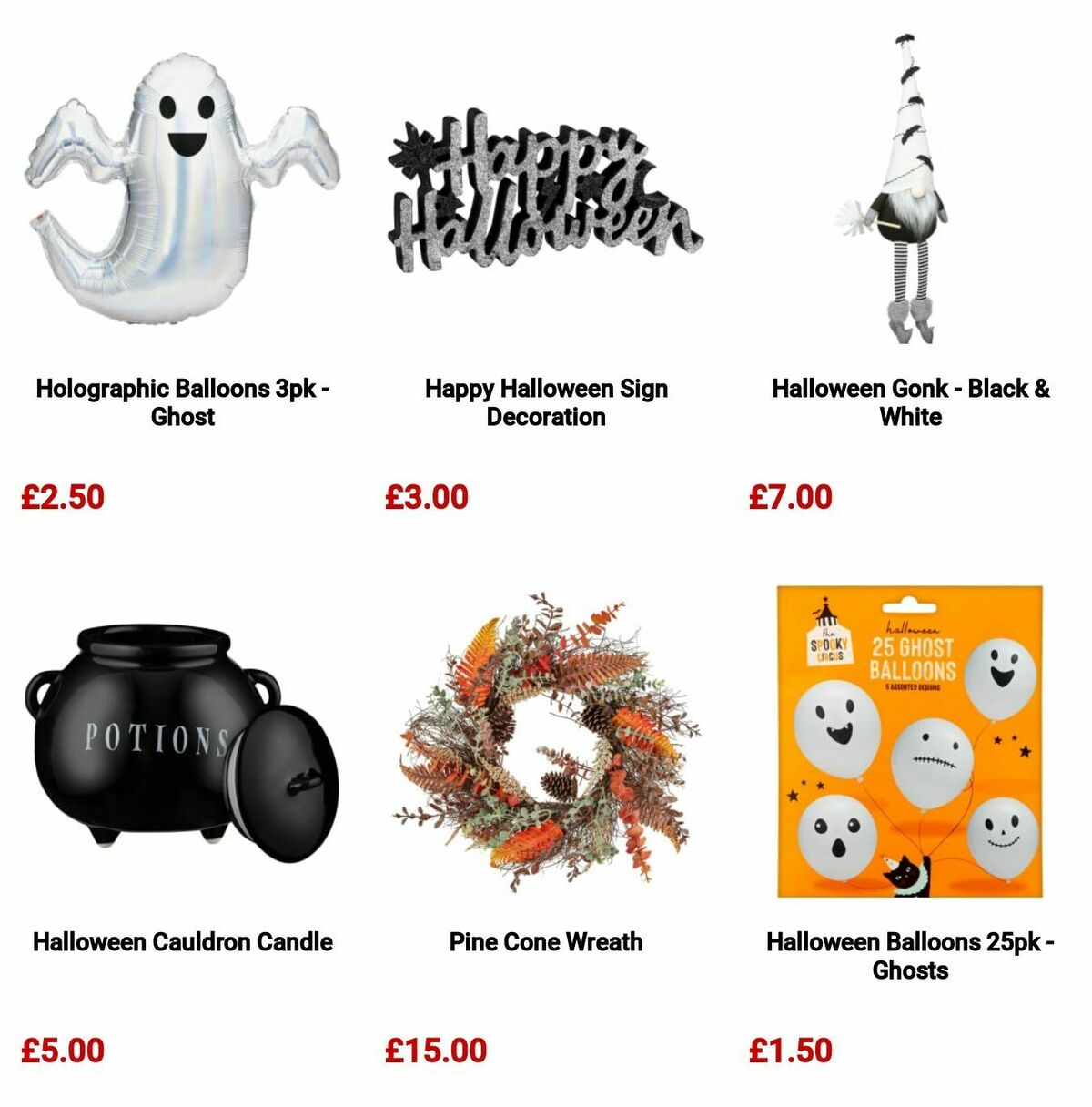B&M Halloween Offers from 26 September