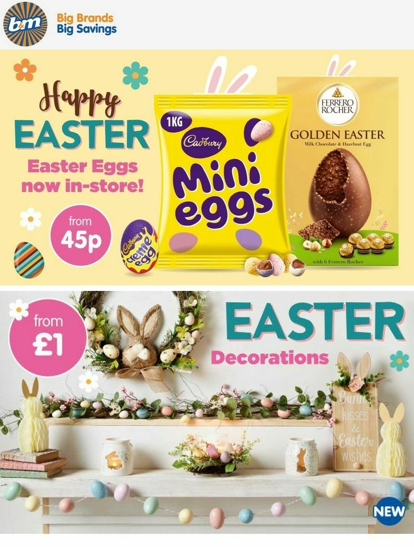 B&M Easter Offers from 12 March