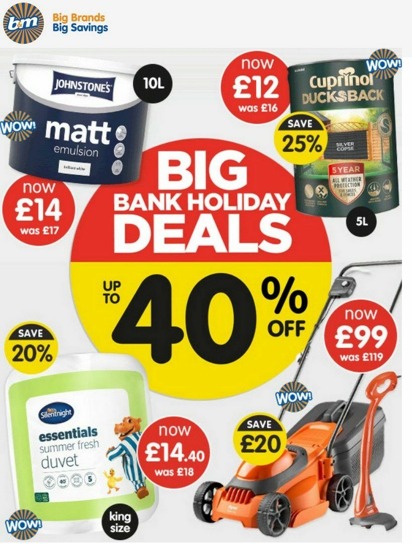 B&M Offers from 3 May