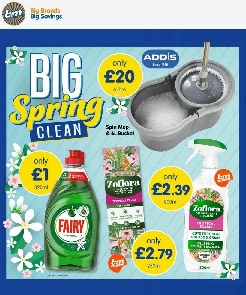 B&M Big Spring Clean Offers from 14 May