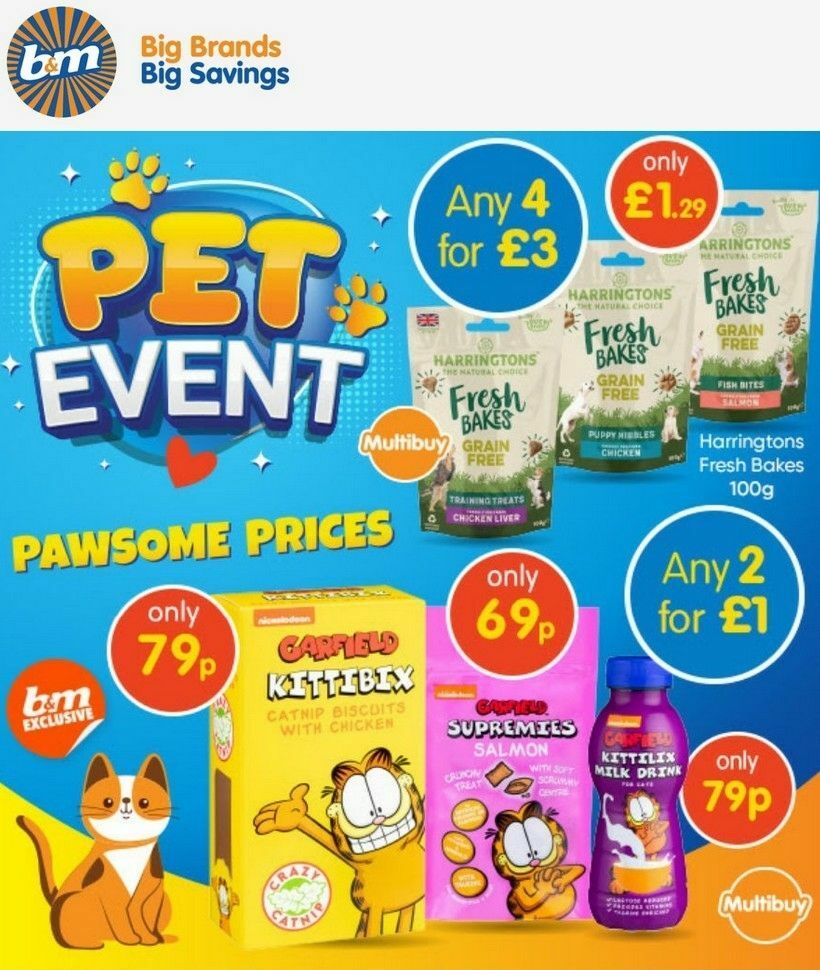 B&M Pet Event Offers from 28 August