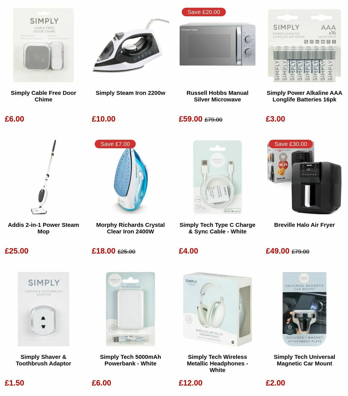 B&M Electrical Sale Offers from 20 January