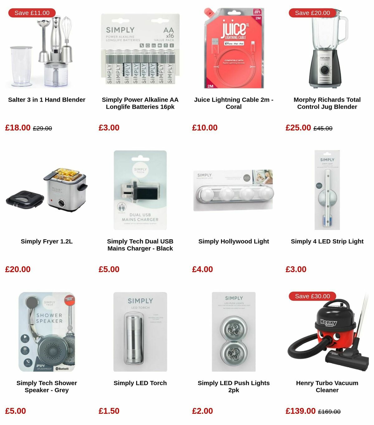 B&M Electrical Sale Offers from 20 January