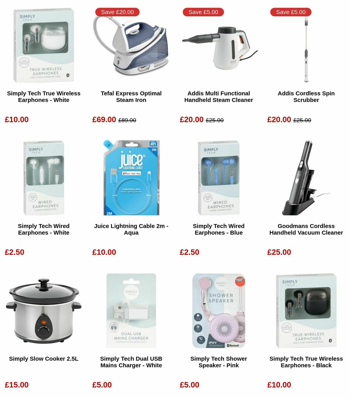 B&M Electrical Sale Offers from 20 January