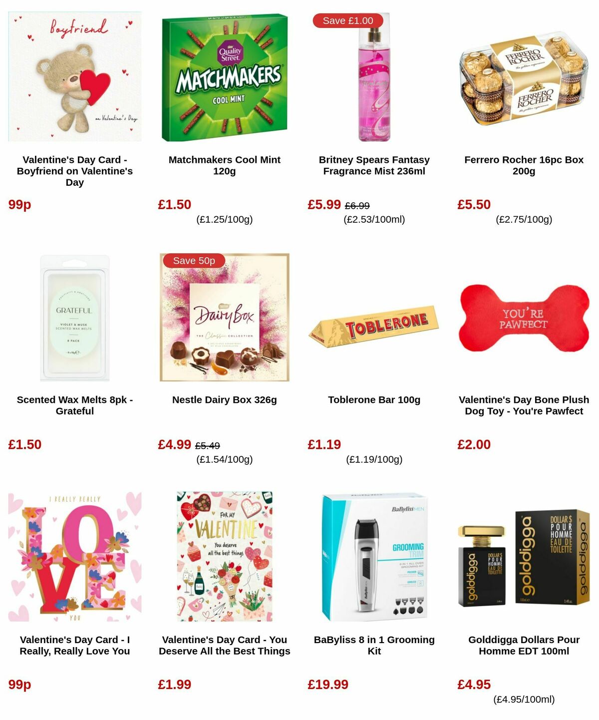 B&M Valentine's Day Offers from 5 February
