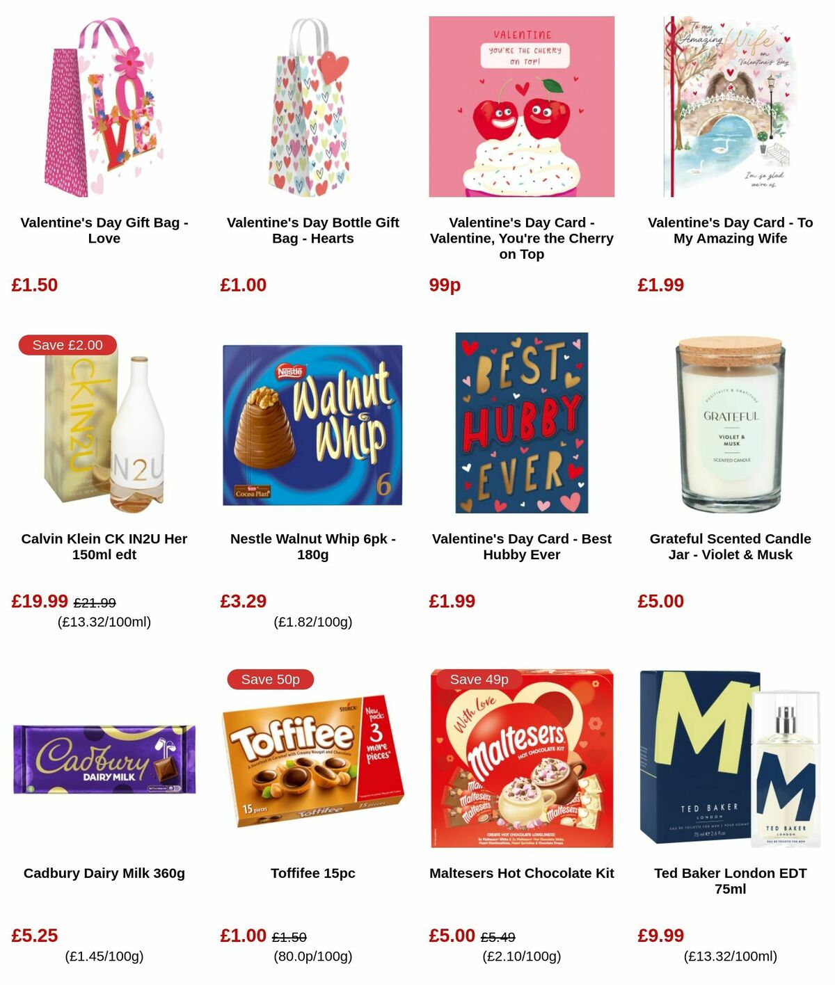 B&M Valentine's Day Offers from 5 February