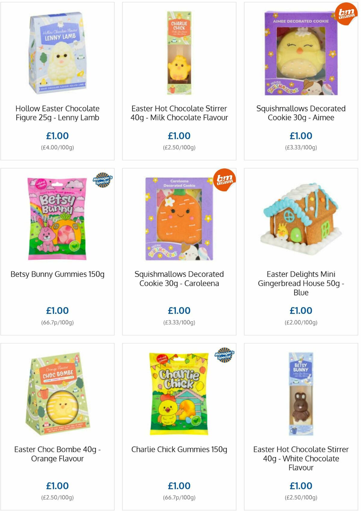 B&M Easter Offers from 1 April