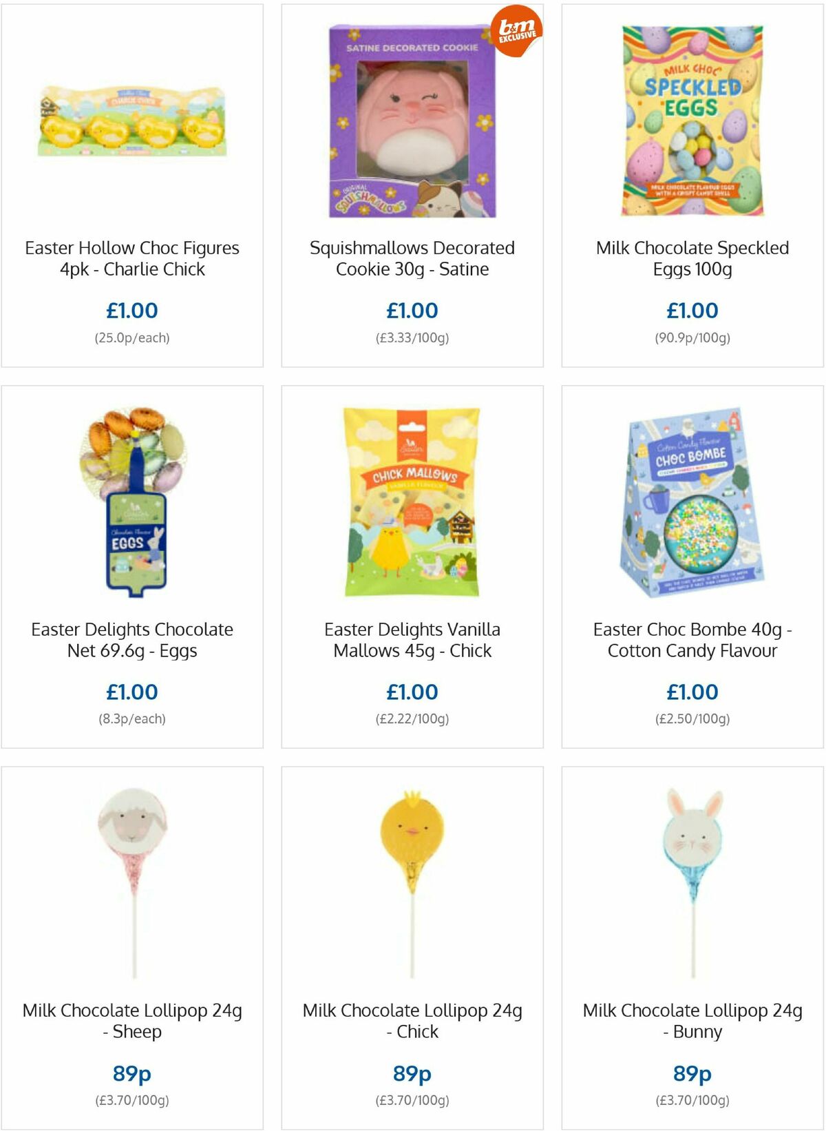 B&M Easter Offers from 1 April