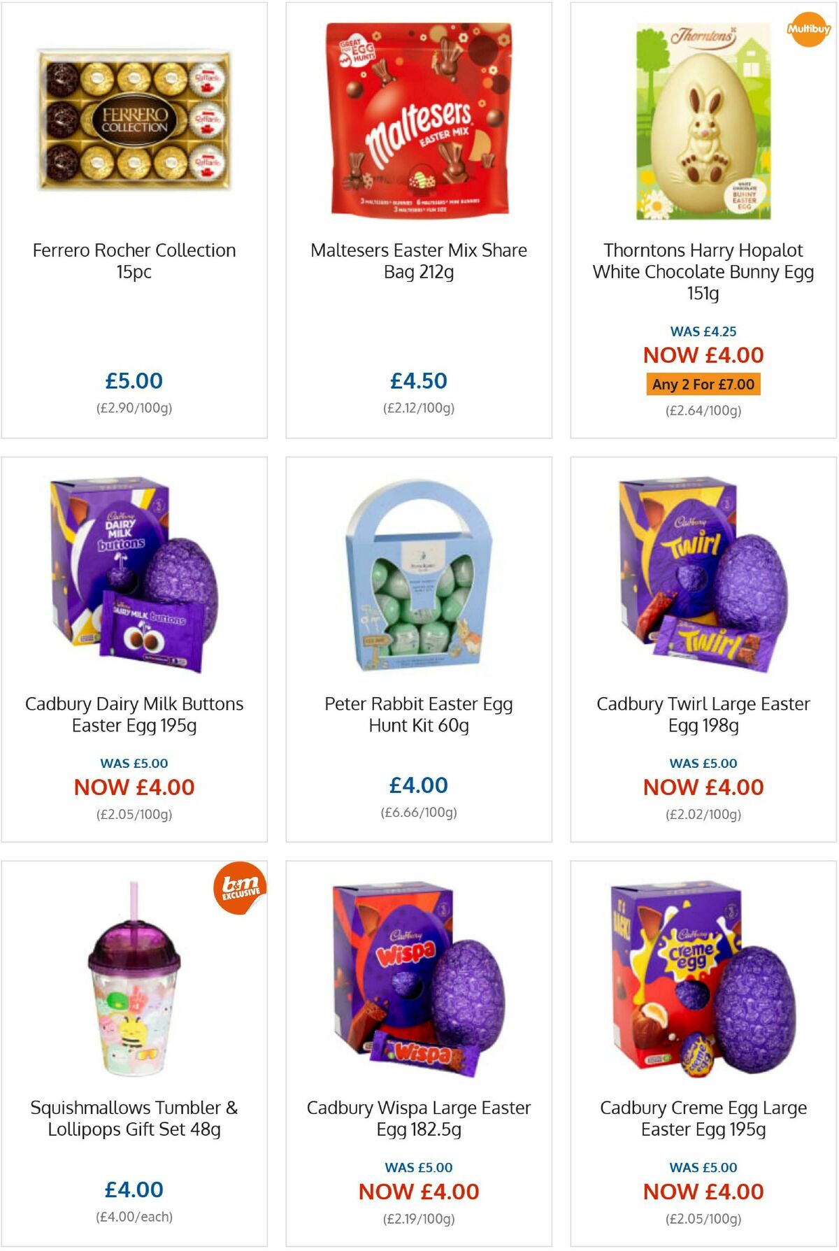 B&M Easter Offers from 1 April