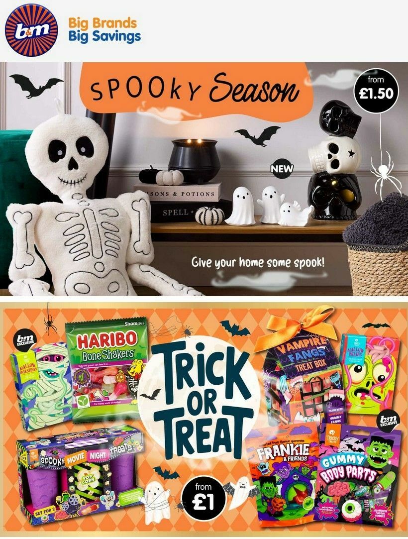 B&M Halloween Offers from 24 September