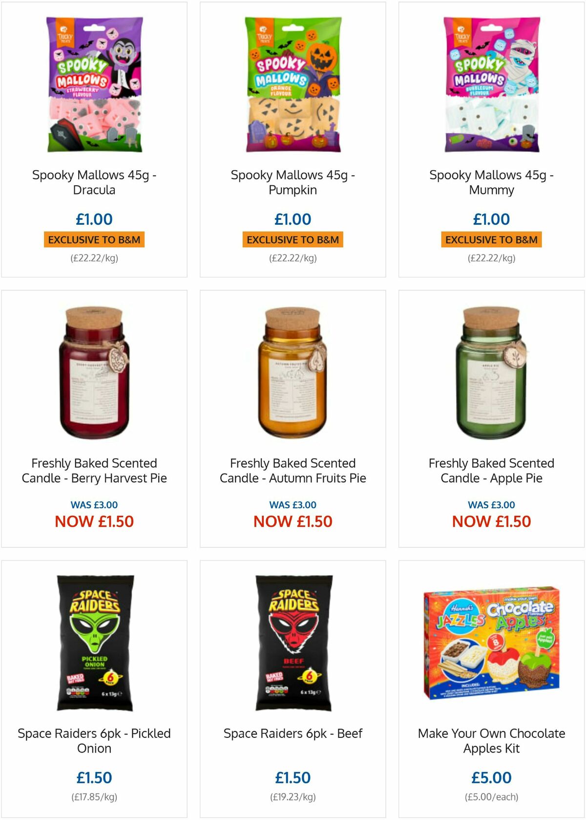 B&M Halloween Offers from 24 September