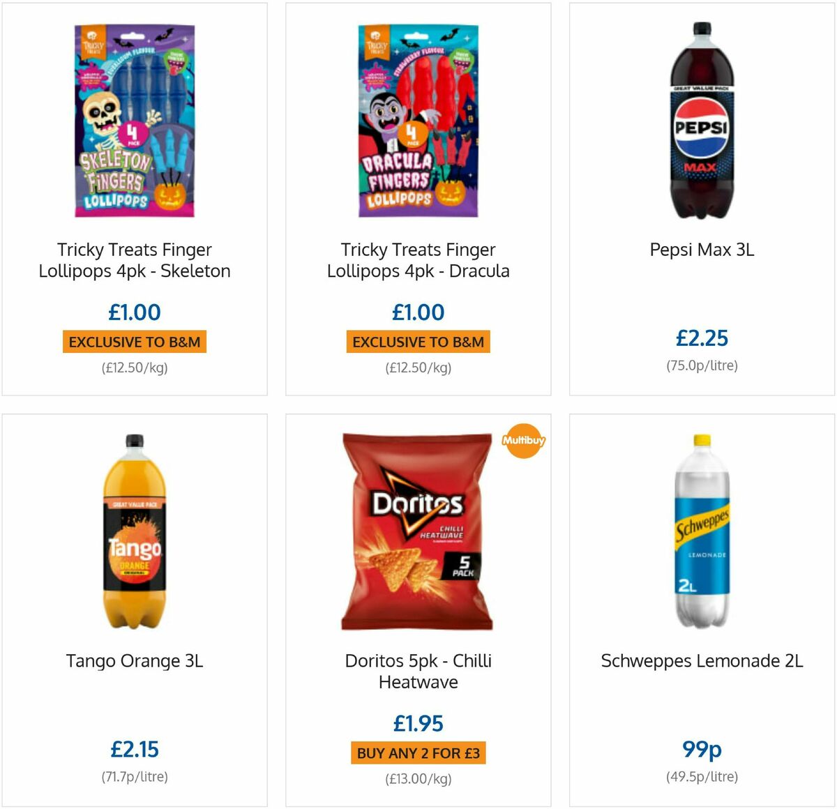 B&M Halloween Offers from 24 September