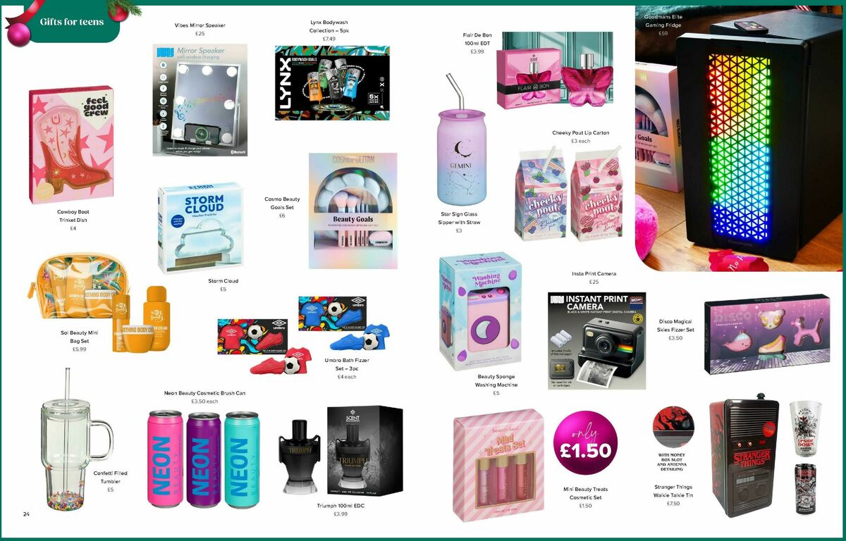 B&M Christmas Gift Guide Offers from 24 October