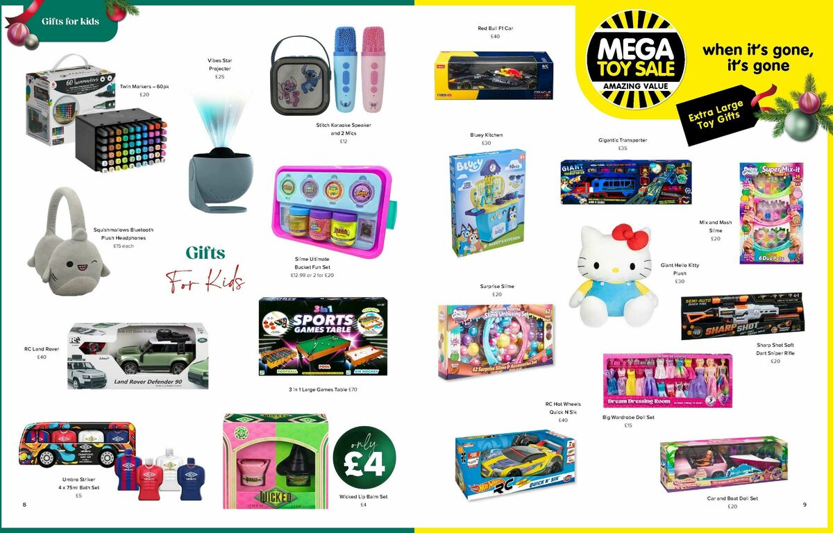 B&M Christmas Gift Guide Offers from 24 October