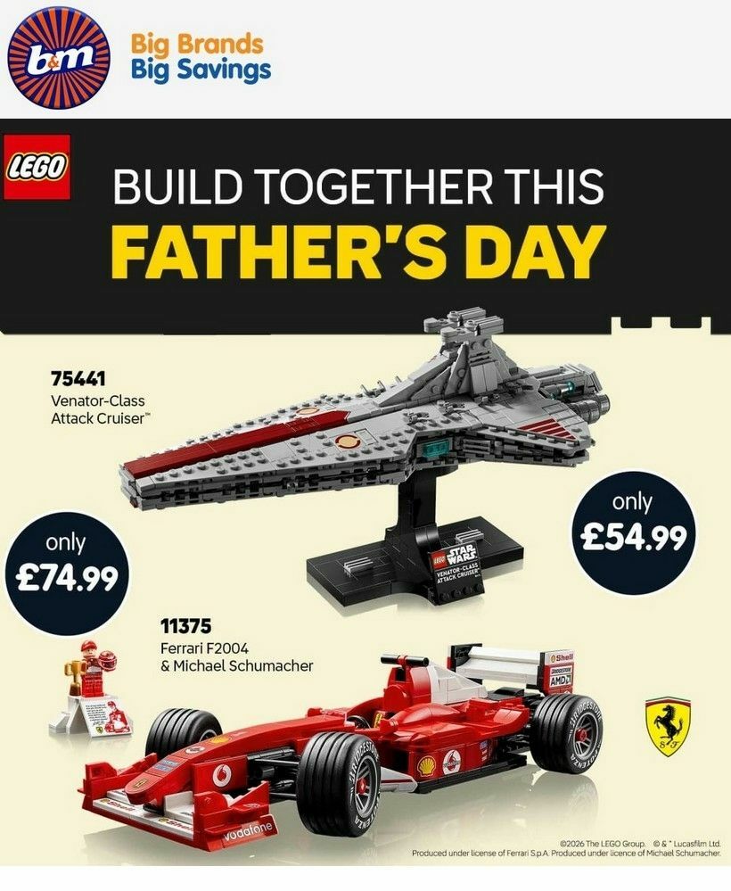 B&M Father's Day Offers from 9 June
