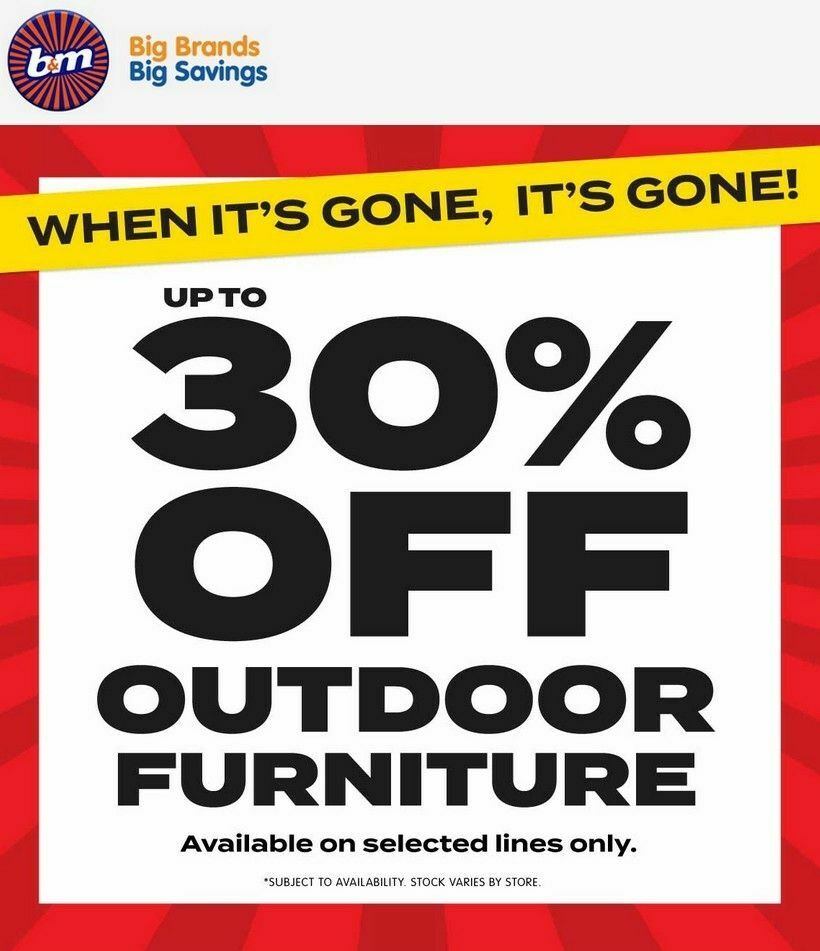 B&M Offers from 29 June