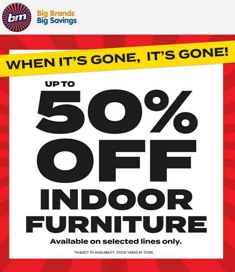 B&M Offers from 30 June
