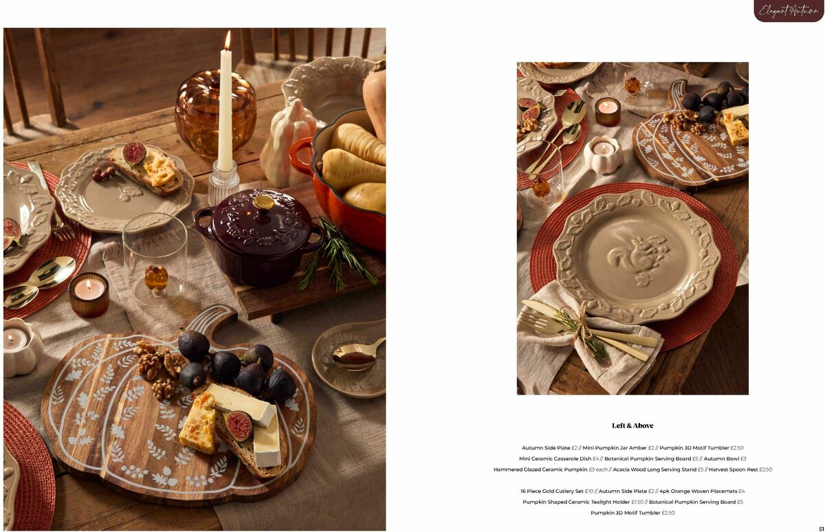 B&M Harvest & Winter Home Offers from 10 August