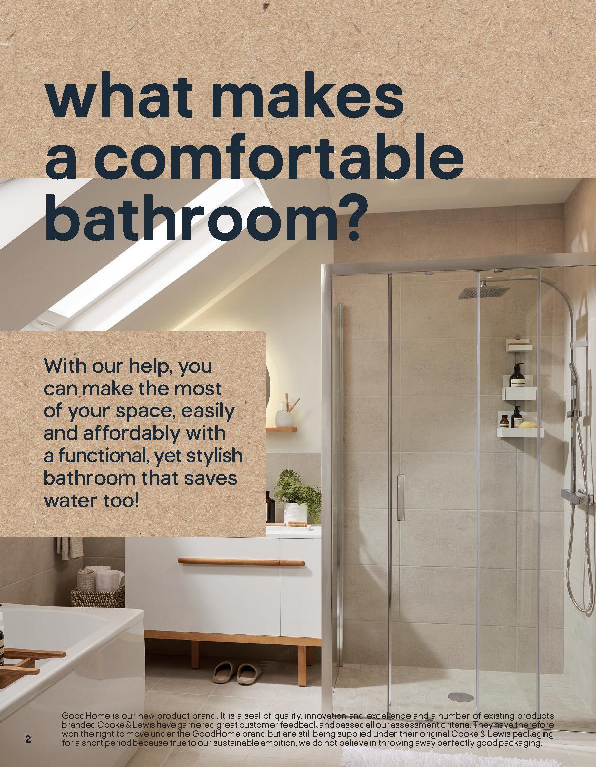 B&Q Bathroom Product Guide Offers from 1 September