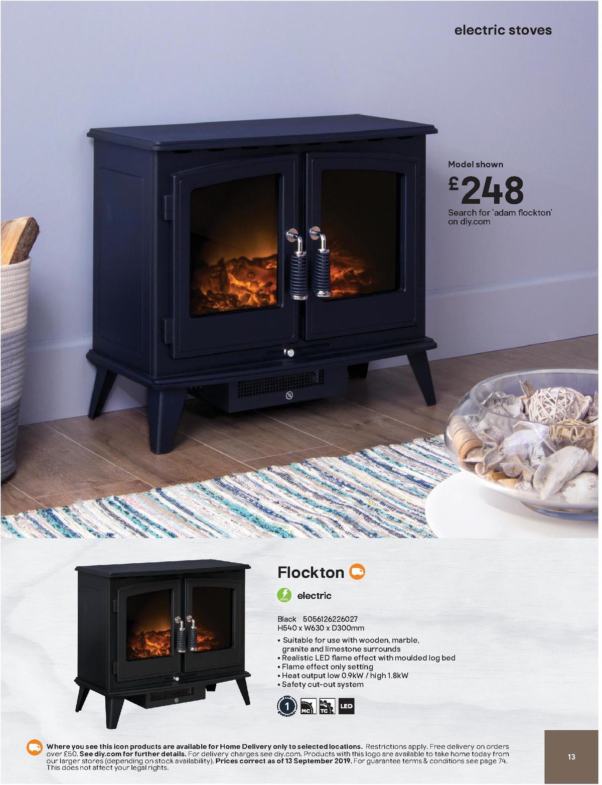 B&Q Fire Collections Offers from 13 September
