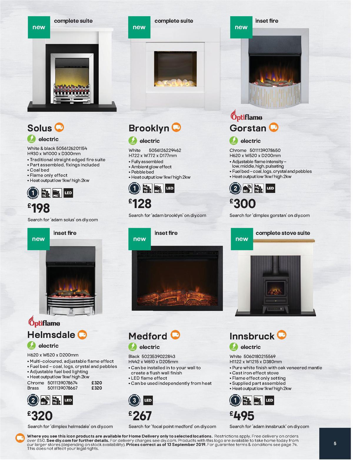 B&Q Fire Collections Offers from 13 September