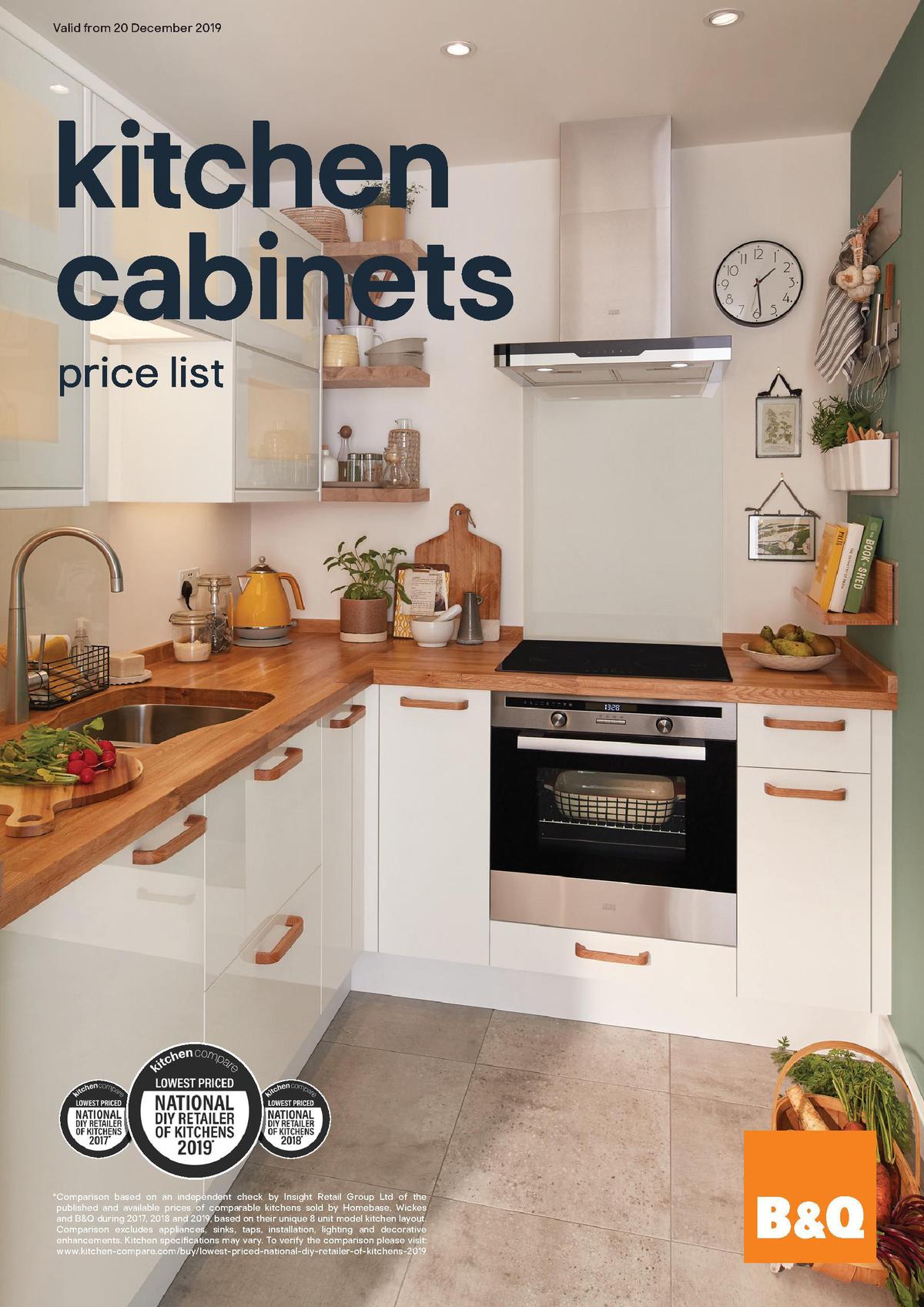 B&Q Kitchen Cabinets price list Offers from 20 December