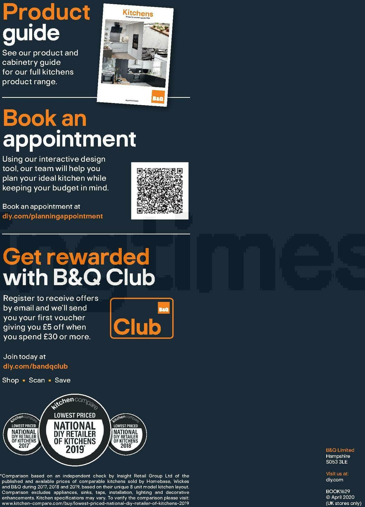 B&Q Kitchen Collections Offers from 15 September