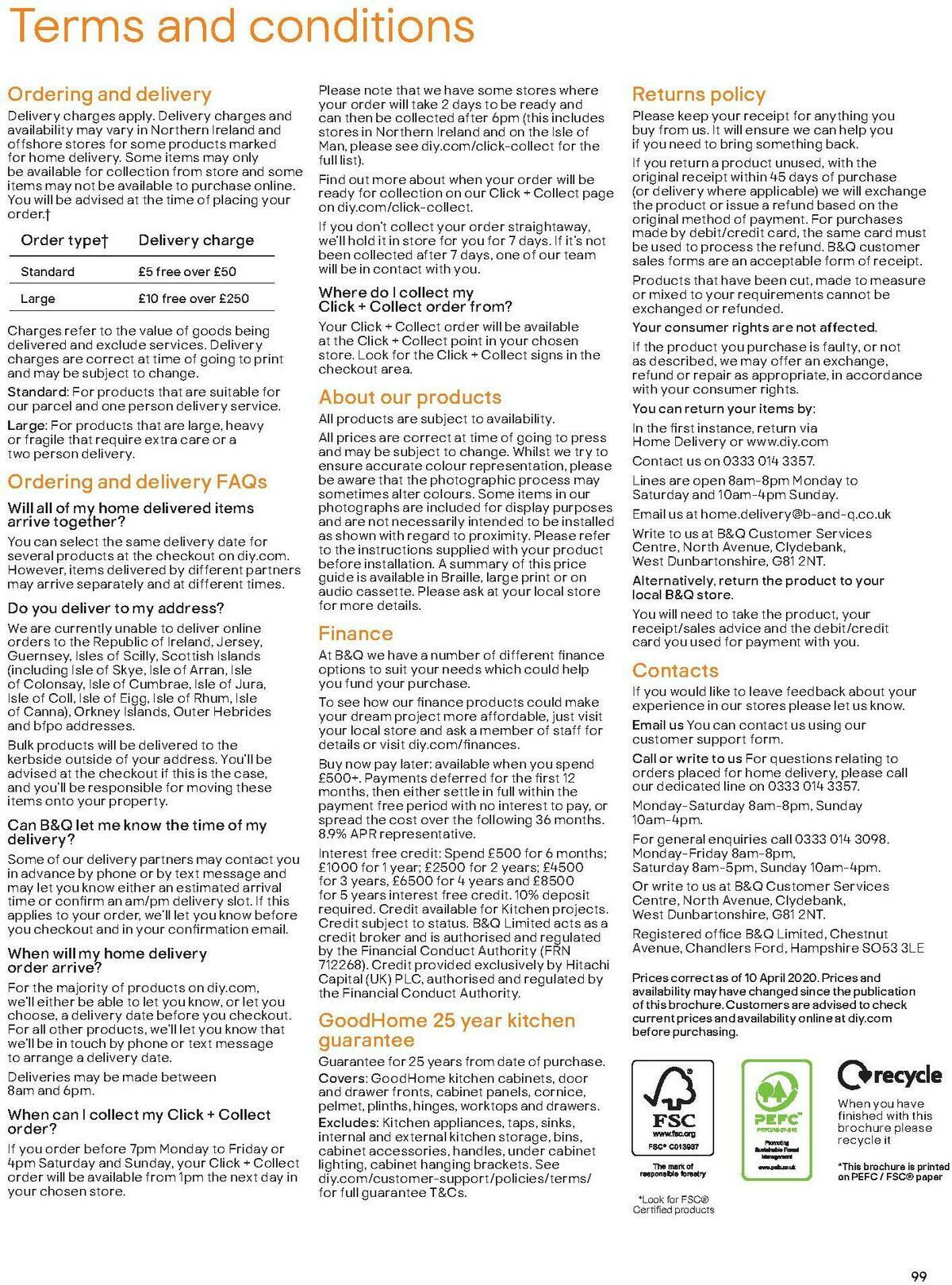 B&Q Kitchen Collections Offers from 15 September