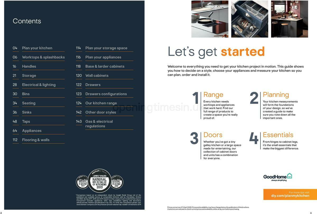 B&Q Kitchen Cabinets price list Offers from 15 September