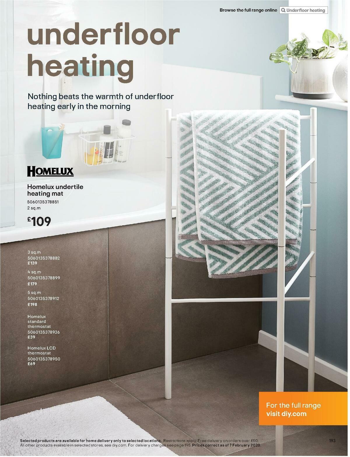 B&Q Bathroom Projects Offers from 7 February