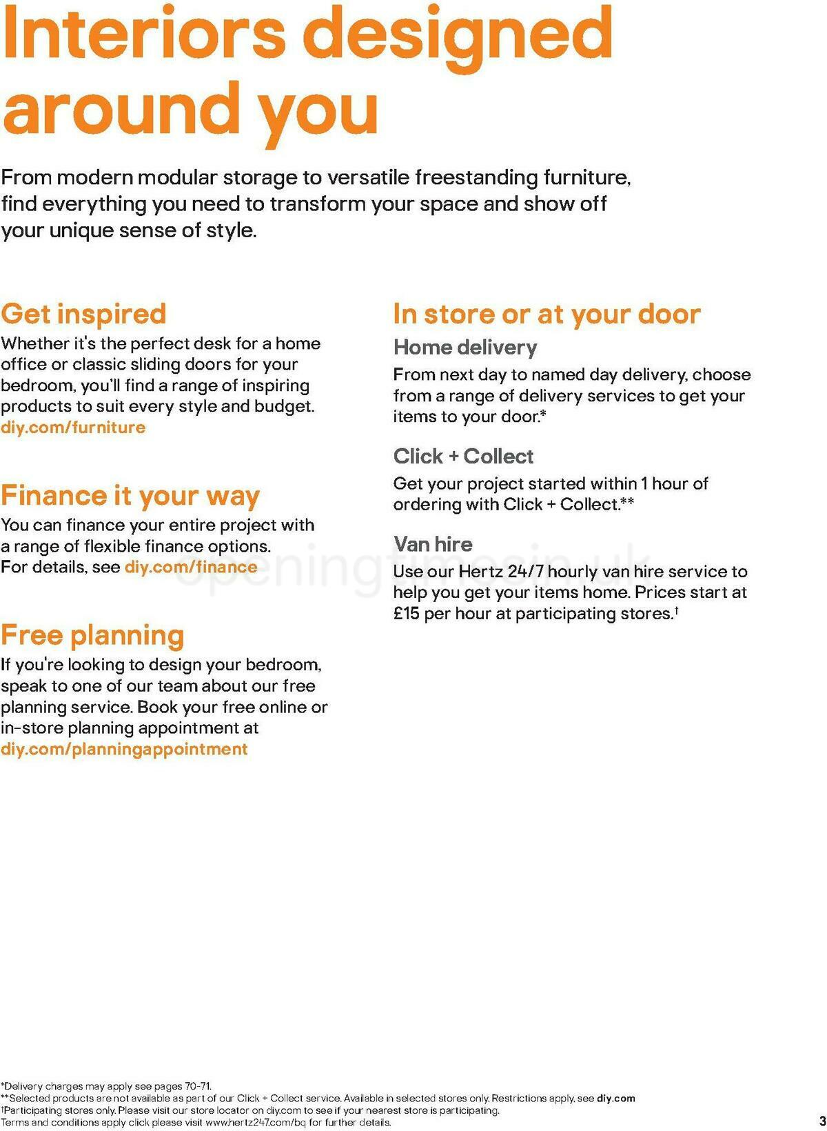 B&Q Indoor Furniture Offers from 10 November