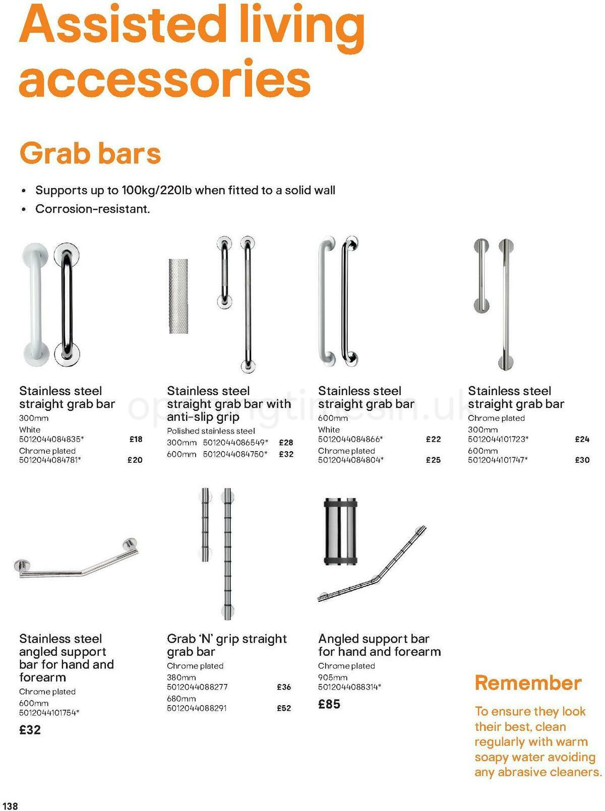 B&Q Bathroom Collections Offers from 1 November