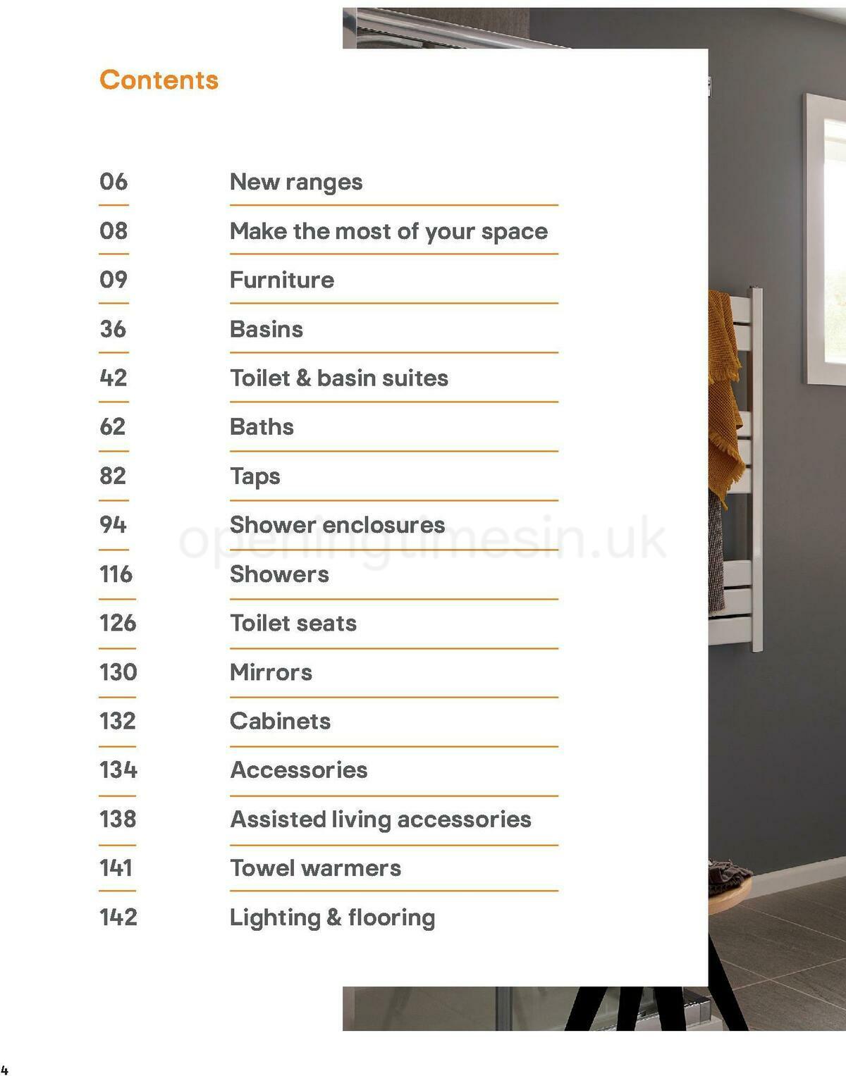 B&Q Bathroom Collections Offers from 1 November