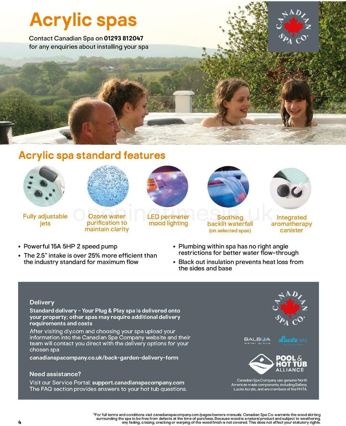 B&Q Hot Tub & Spa Collections Offers from 1 March