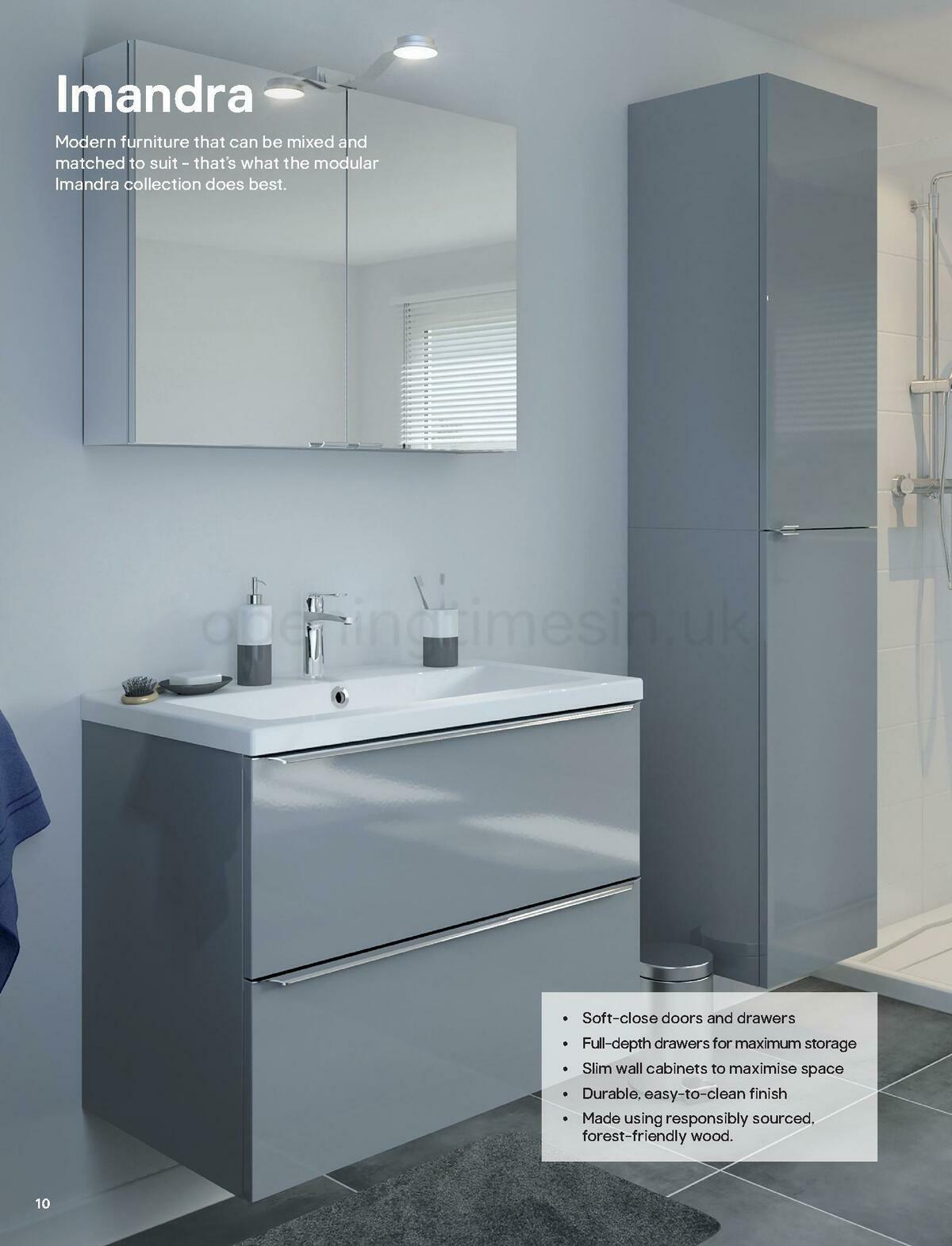 B&Q Bathroom Collections Offers from 1 May