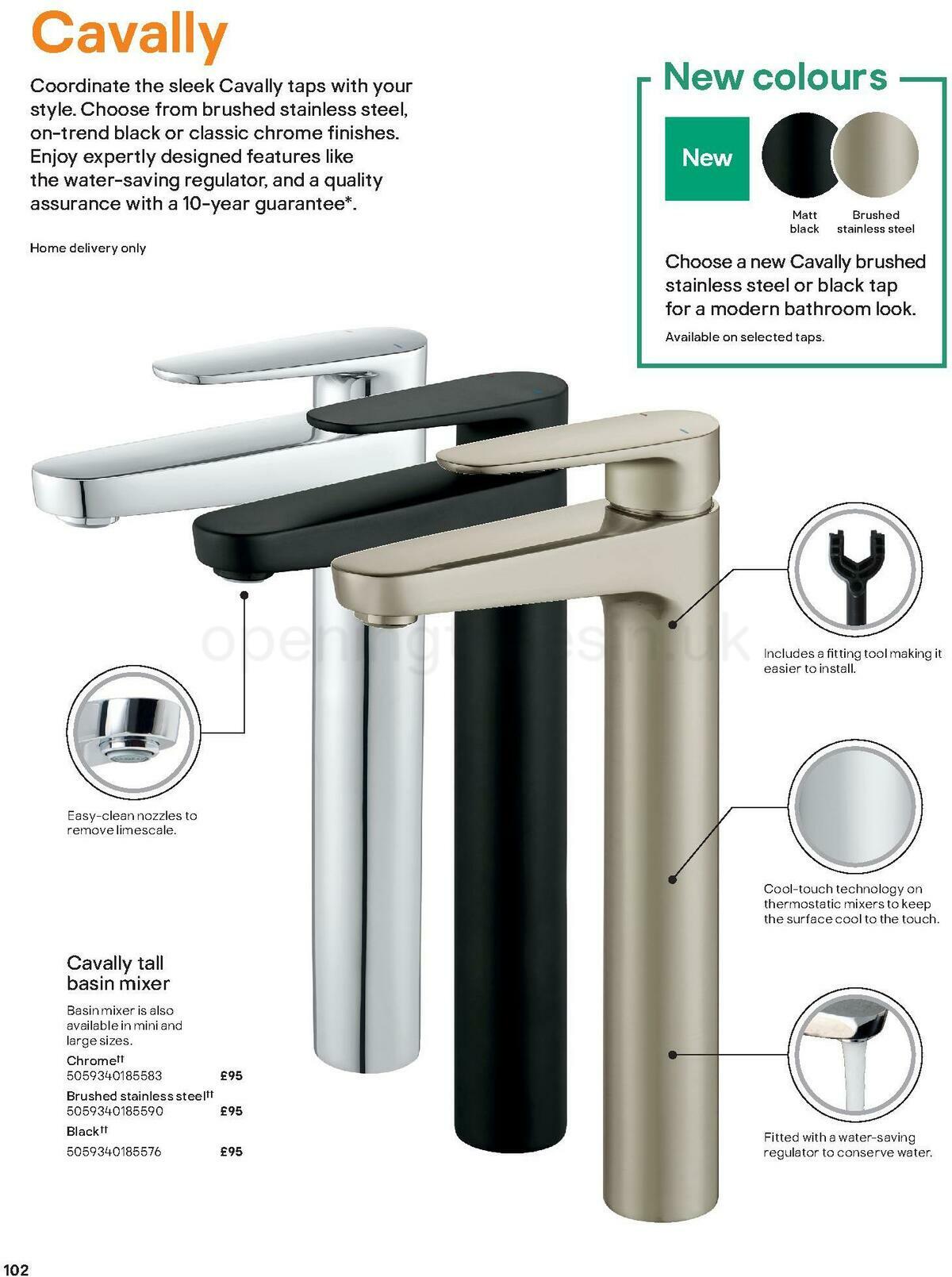 B&Q Bathroom Collections Offers from 1 May